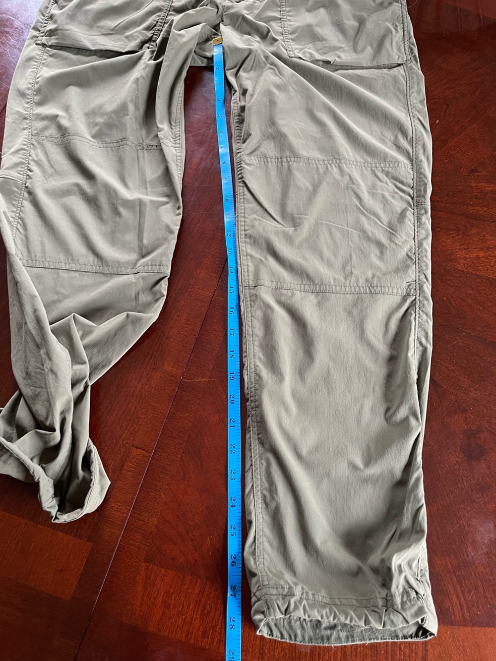 REI Nylon & Spandex Army Green Lightweight Hiking Camping Pants Size 14 - Picture 15 of 15
